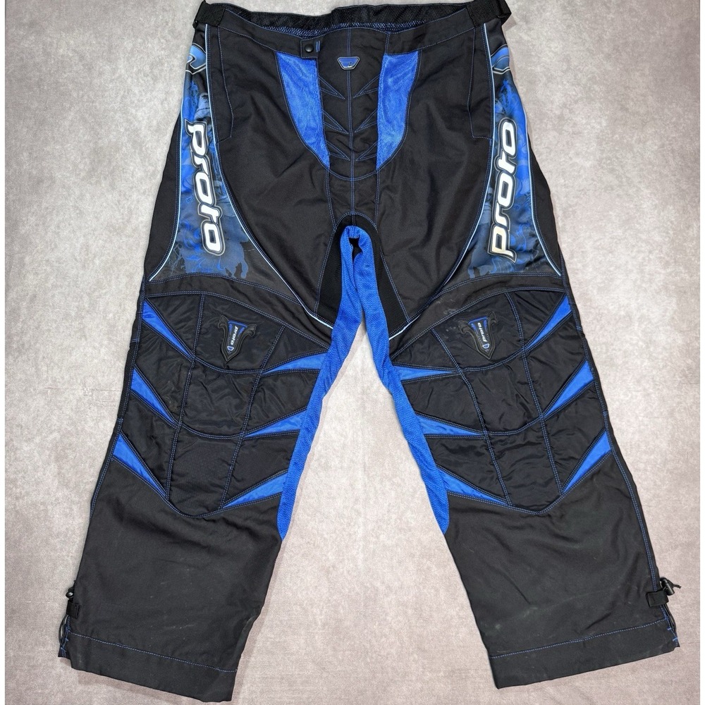 Proto Paintball Pants Mens 2XL Black Blue Padded Tactical Combat Adjustable